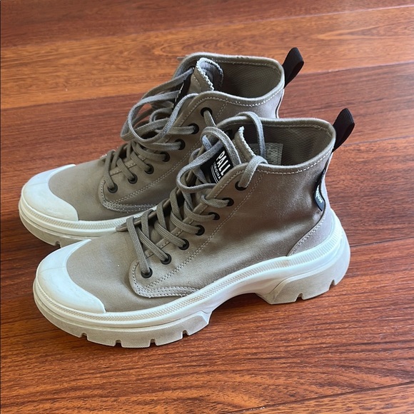 Palladium Taupe High-Top Sneakers - Picture 3 of 8